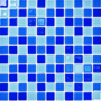 Мозаика стеклянная Blue wave-2 300*300 мм